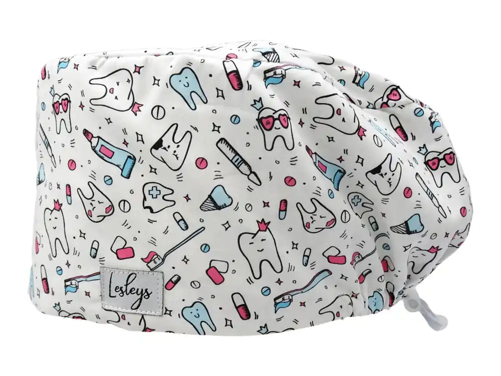 Komfort Stoff OP-Haube Zahn Party für lange Haare aus Baumwolle - Lesleys