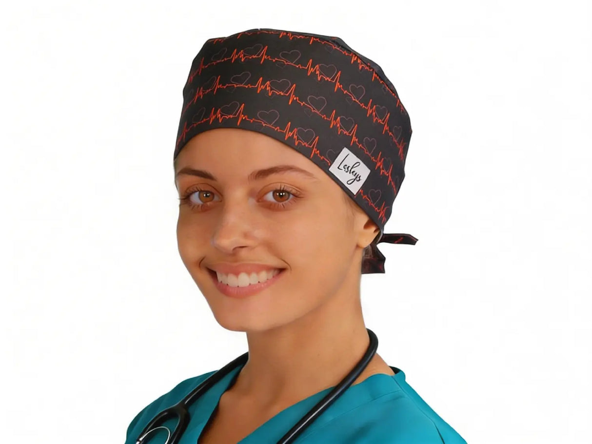 OP Haube Rotes EKG - Bandana