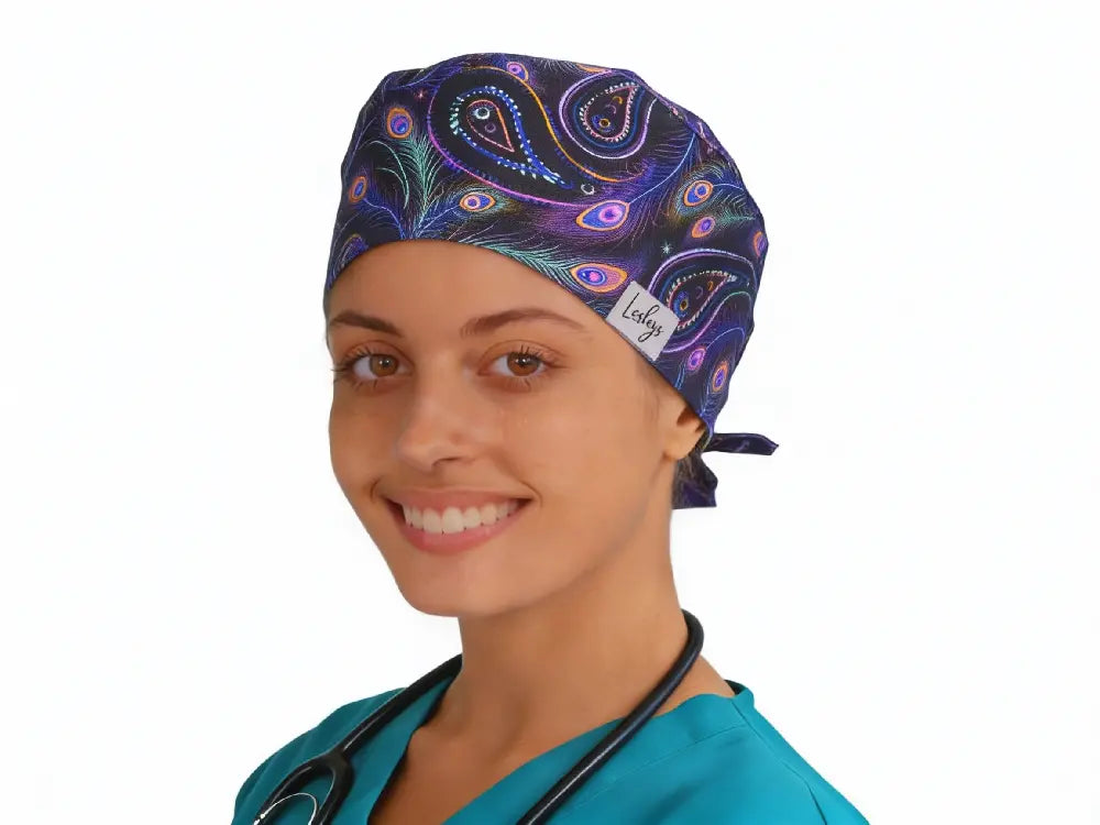 OP Haube Pfauen Paisley - Bandana