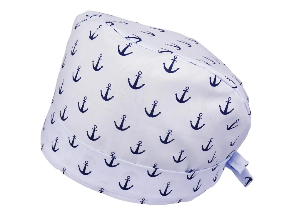 Anpassbare OP-Haube Anker Blau