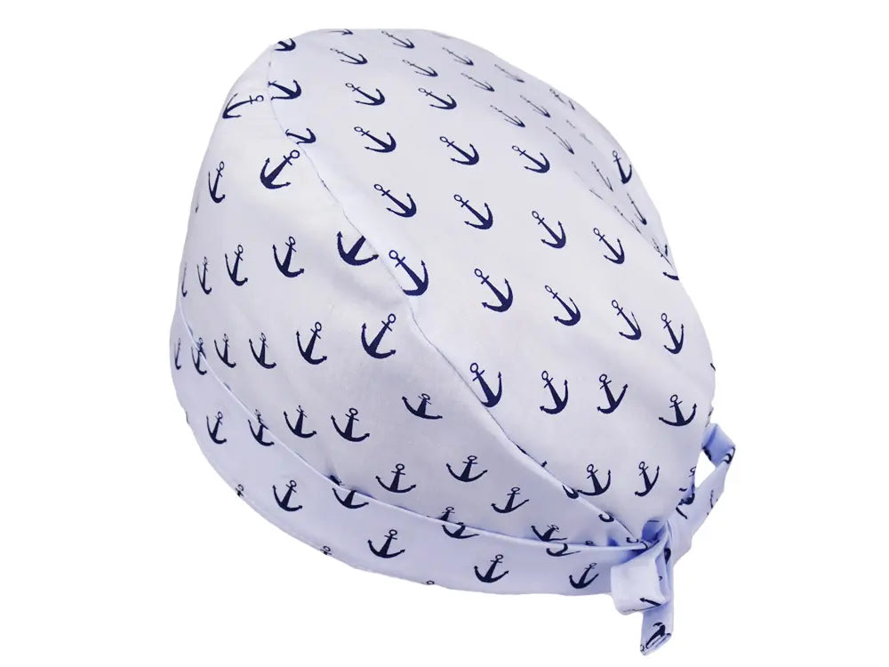 Anpassbare OP-Haube Anker Blau