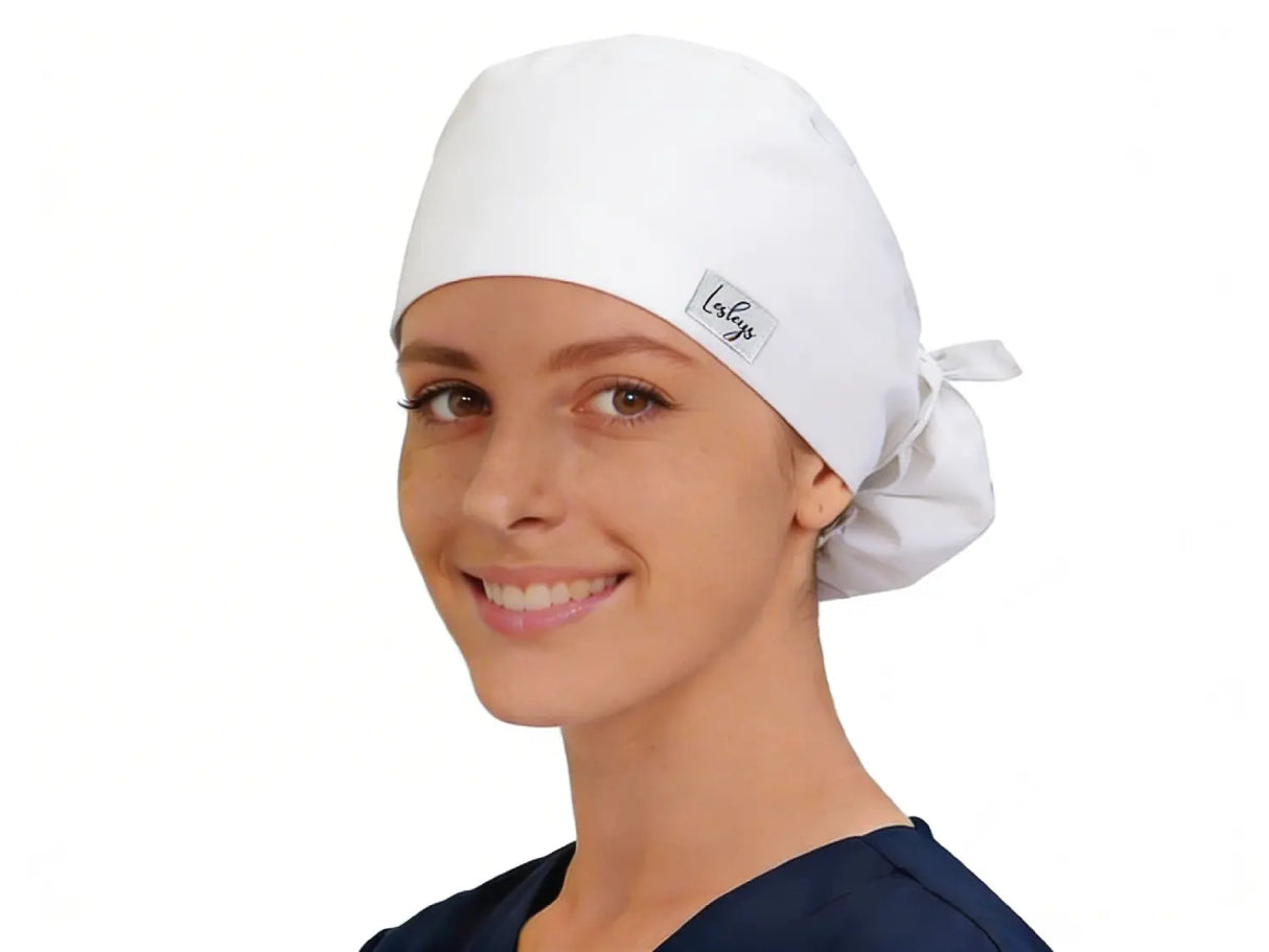 OP Haube Perlweiß - Ponytail