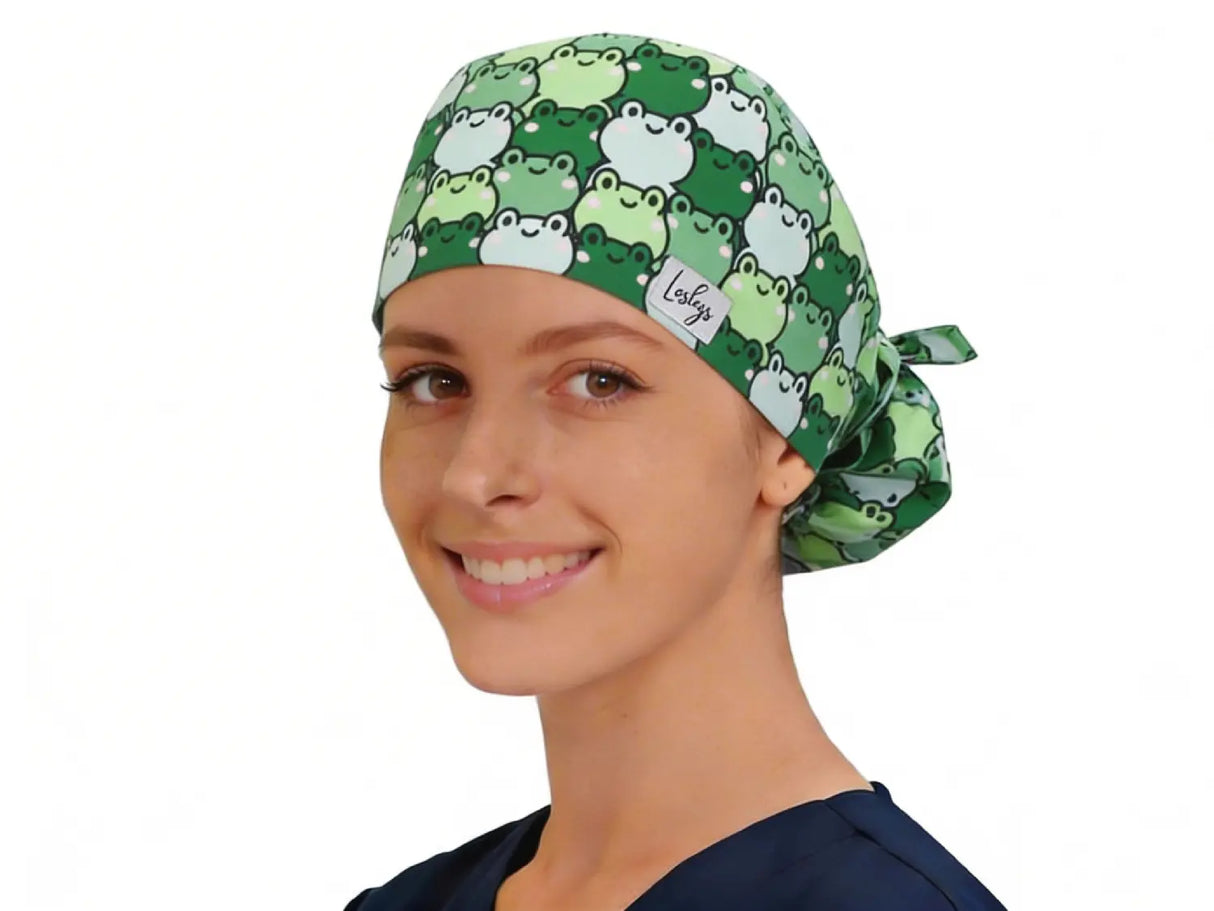 OP-Haube Frösche - Ponytail