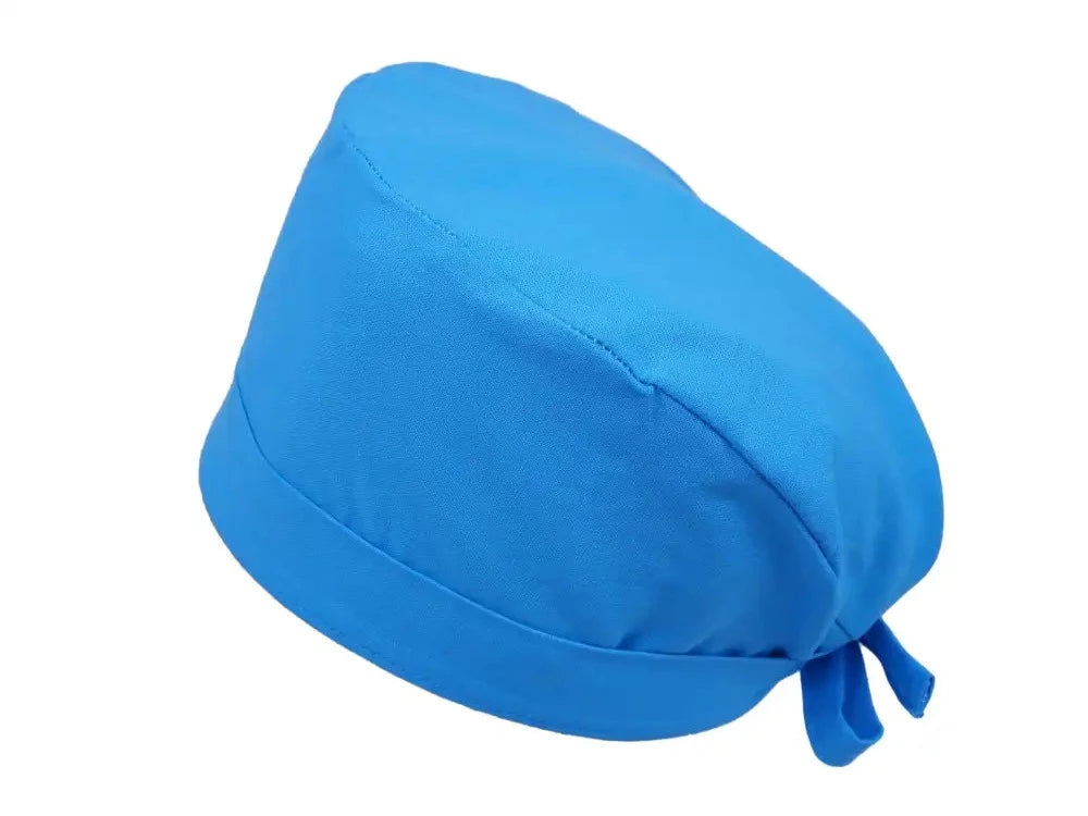 Lesleys OP-Haube für lange Haare Blautopas - Stoff OP-Haube aus 100% Baumwolle