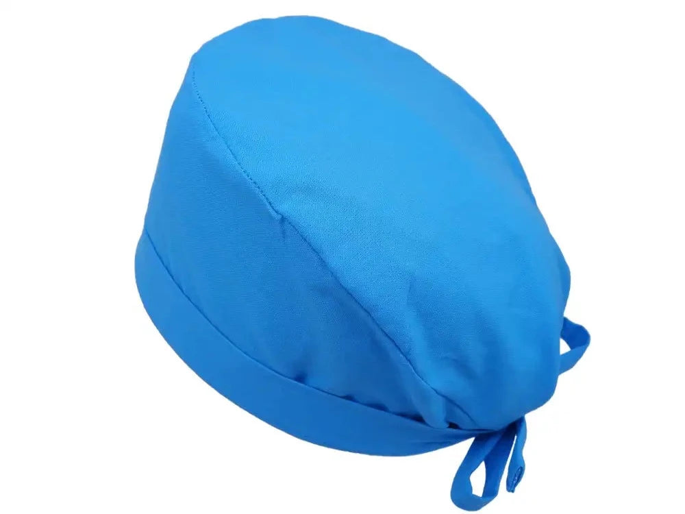 Lesleys OP-Haube für lange Haare Blautopas - Stoff OP-Haube aus 100% Baumwolle