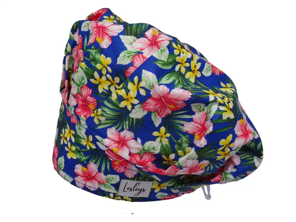 Barett Stoff OP-Haube Lilien für lange Haare aus Baumwolle - Lesleys