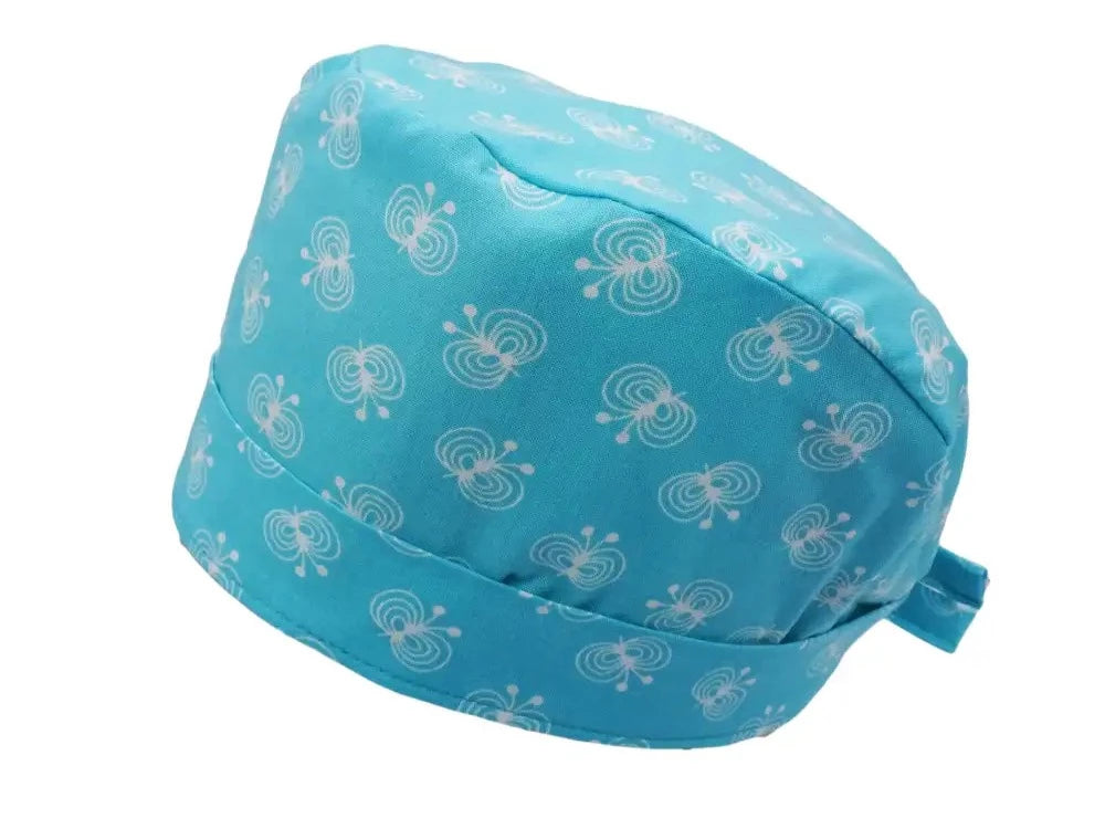 Lesleys OP-Haube für lange Haare Schmetterlinge - Stoff OP-Haube aus 100% Baumwolle