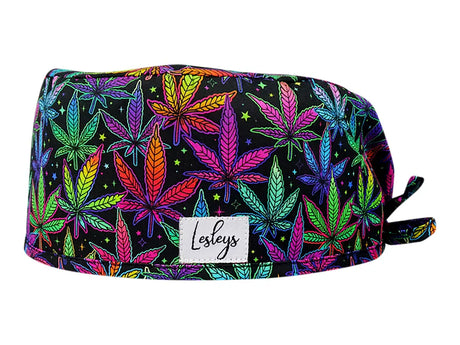 Stoff OP Haube aus Baumwolle Natuerliche Medizin. Bunte OP Mütze für Damen und Herren