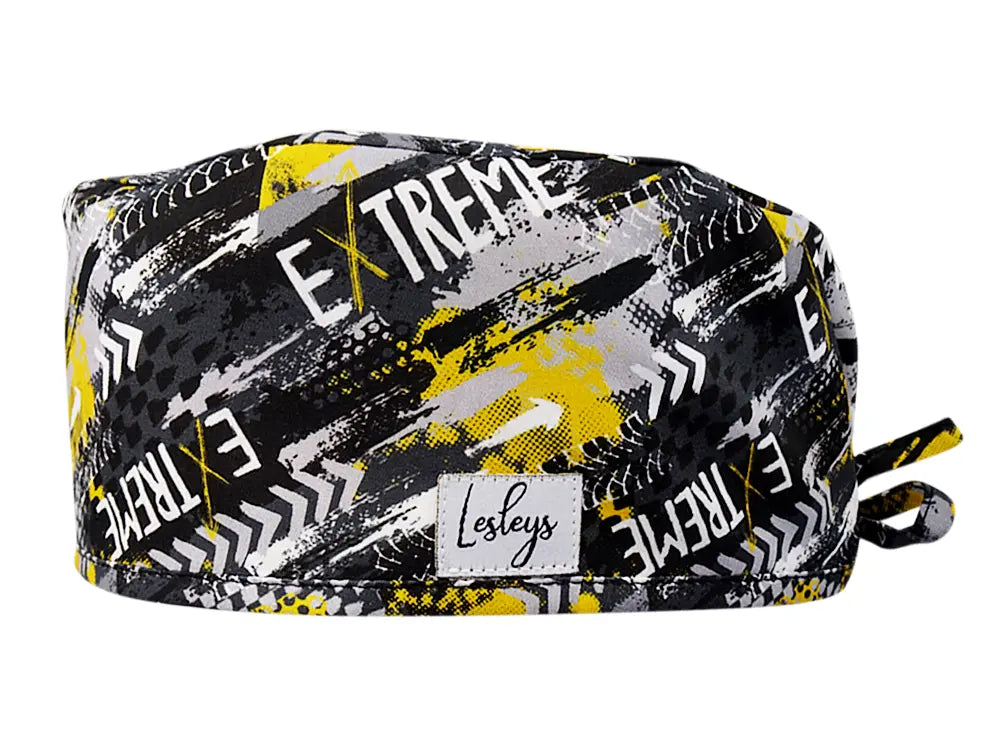 Stoff OP Haube aus Baumwolle Extreme. Bunte OP Mütze für Damen und Herren