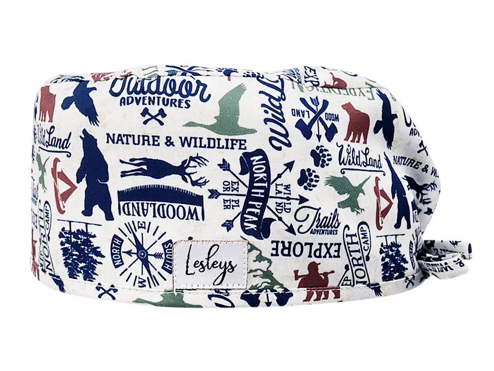 Stoff OP Haube aus Baumwolle Outdoor. Bunte OP Mütze für Damen und Herren