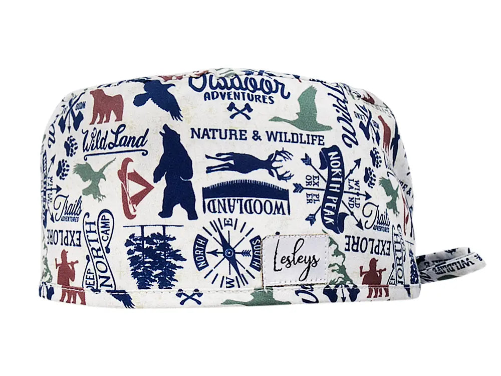 Stoff OP Haube aus Baumwolle Outdoor. Bunte OP Mütze für Damen und Herren