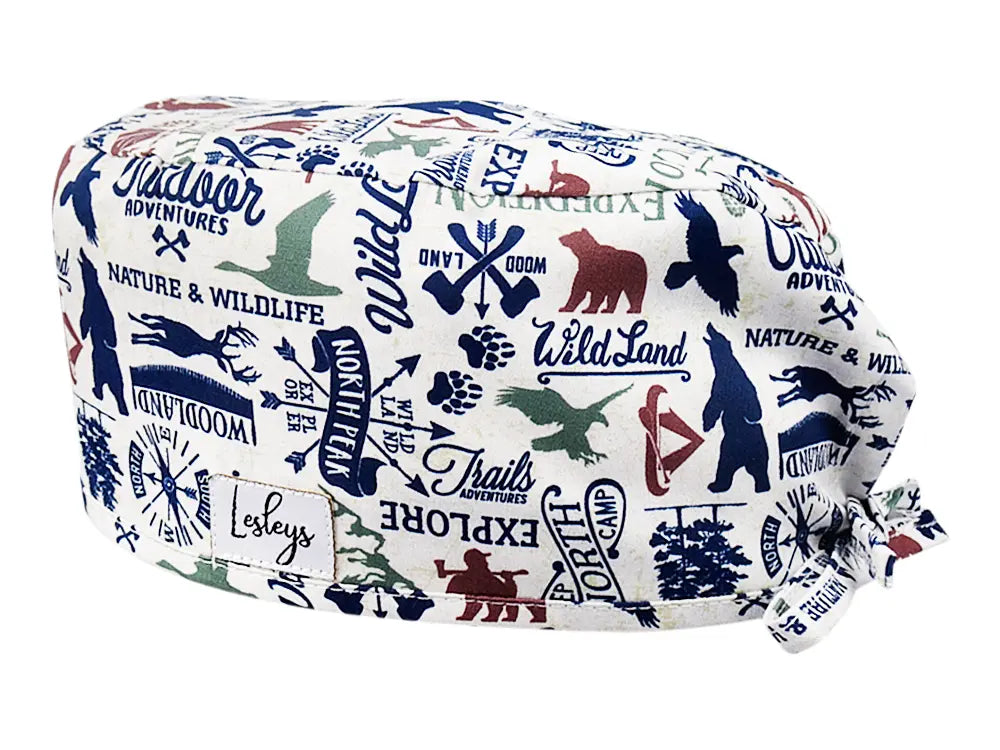 Stoff OP Haube aus Baumwolle Outdoor. Bunte OP Mütze für Damen und Herren