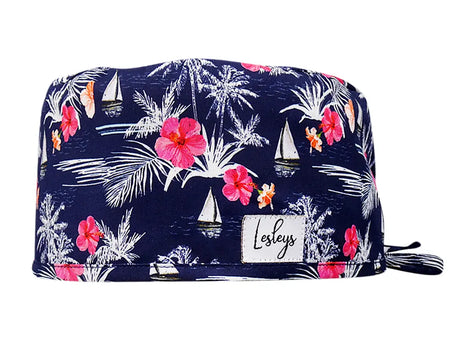 Stoff OP Haube aus Baumwolle Segel Tour. Bunte OP Mütze für Damen und Herren