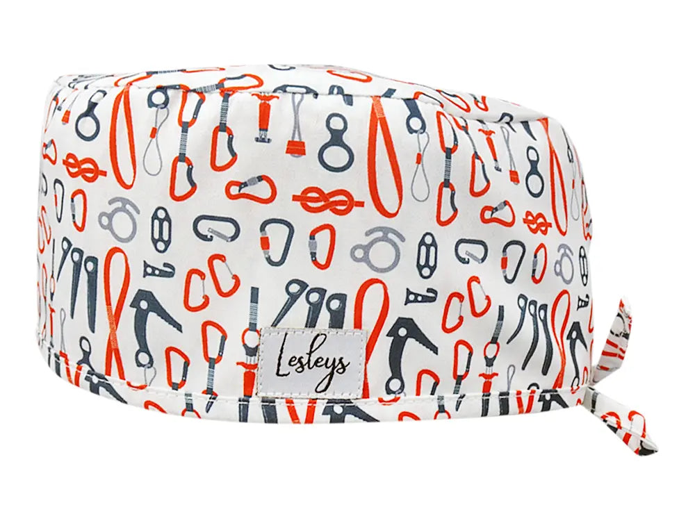 Stoff OP Haube aus Baumwolle Kletterausrüstung. Bunte OP Mütze für Damen und Herren