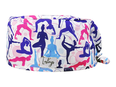 Stoff OP Haube aus Baumwolle Yoga. Bunte OP Mütze für Damen und Herren