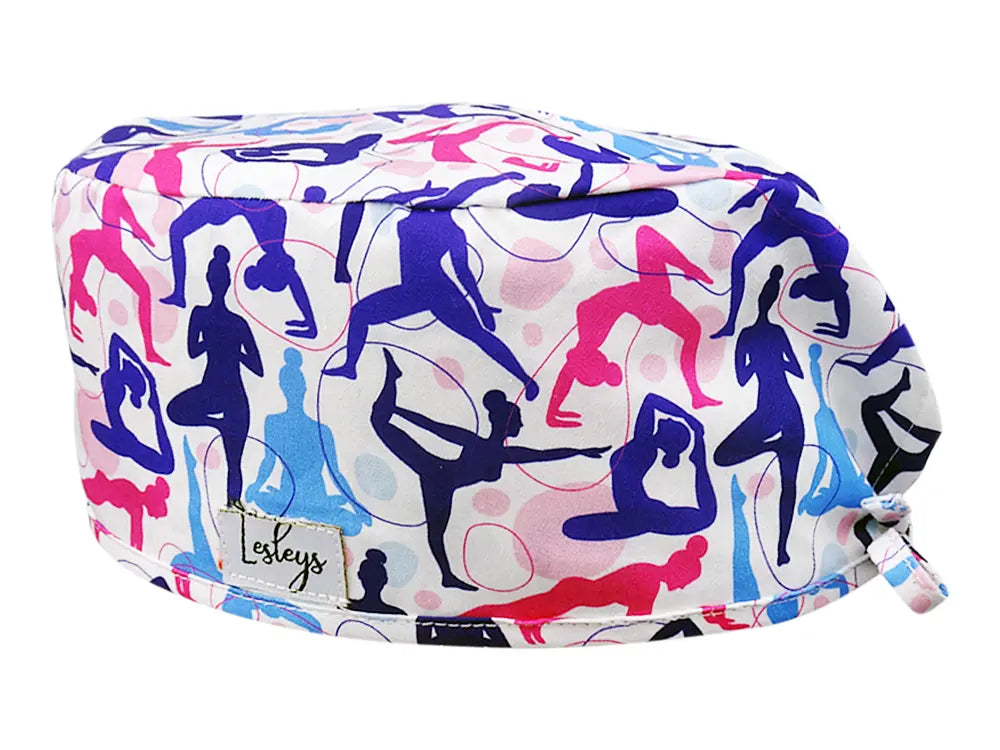 Stoff OP Haube aus Baumwolle Yoga. Bunte OP Mütze für Damen und Herren