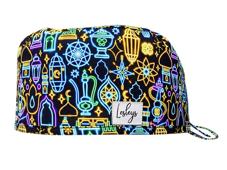 Stoff OP Haube aus Baumwolle Orient. Bunte OP Mütze für Damen und Herren