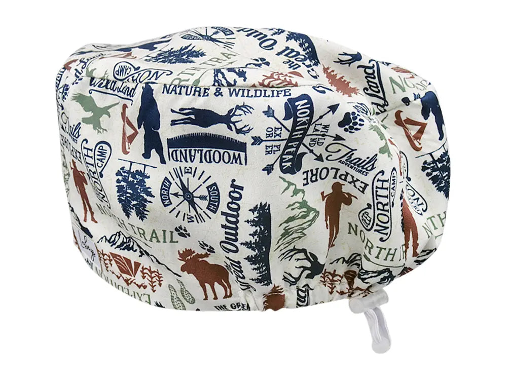 Stoff OP Haube aus Baumwolle Outdoor. Bunte OP Mütze für Damen und Herren