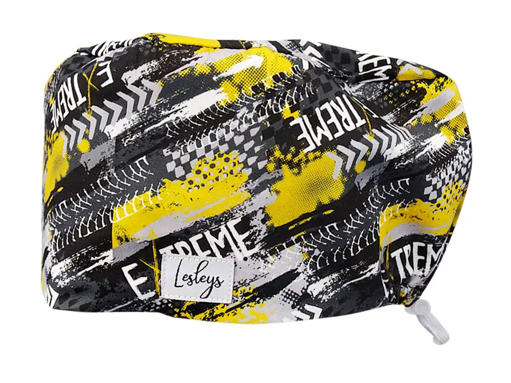 Stoff OP Haube aus Baumwolle Extreme. Bunte OP Mütze für Damen und Herren