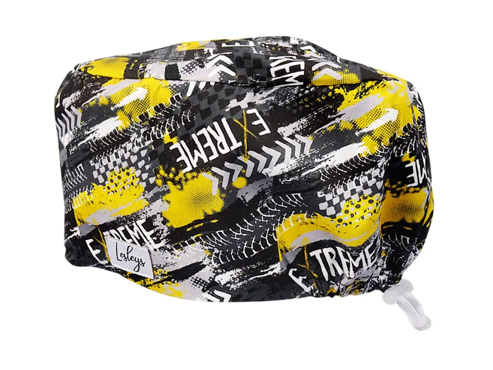 Stoff OP Haube aus Baumwolle Extreme. Bunte OP Mütze für Damen und Herren