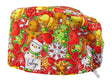 Stoff OP Haube aus Baumwolle Weihnachtsbaeckerei. Bunte OP Mütze für Damen und Herren