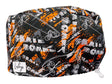 Stoff OP Haube aus Baumwolle skateboard. Bunte OP Mütze für Damen und Herren