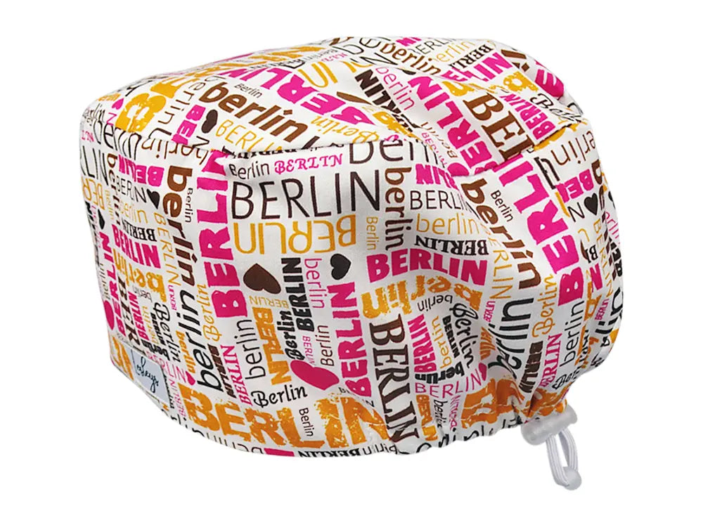 Stoff OP Haube aus Baumwolle Berlin. Bunte OP Mütze für Damen und Herren