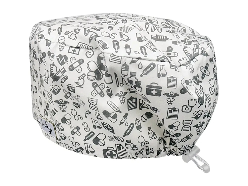 Stoff OP Haube aus Baumwolle Medical. Bunte OP Mütze für Damen und Herren