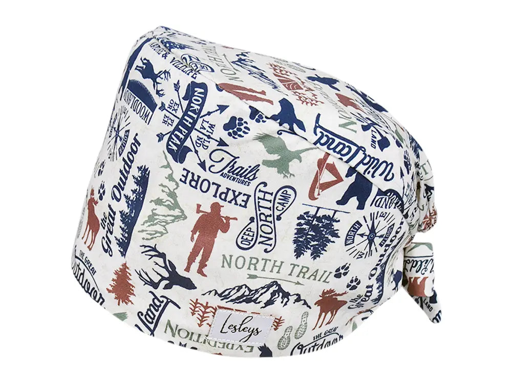 Stoff OP Haube aus Baumwolle Outdoor. Bunte OP Mütze für Damen und Herren