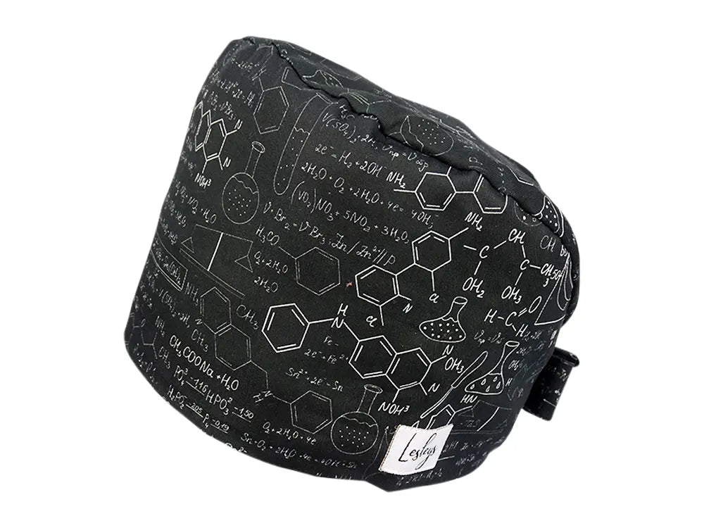 Stoff OP Haube aus Baumwolle Chemie Notiz. Bunte OP Mütze für Damen und Herren