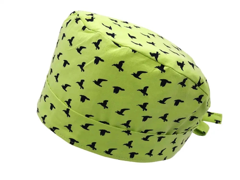 Lesleys OP-Haube für lange Haare Zugvögel - Stoff OP-Haube aus 100% Baumwolle