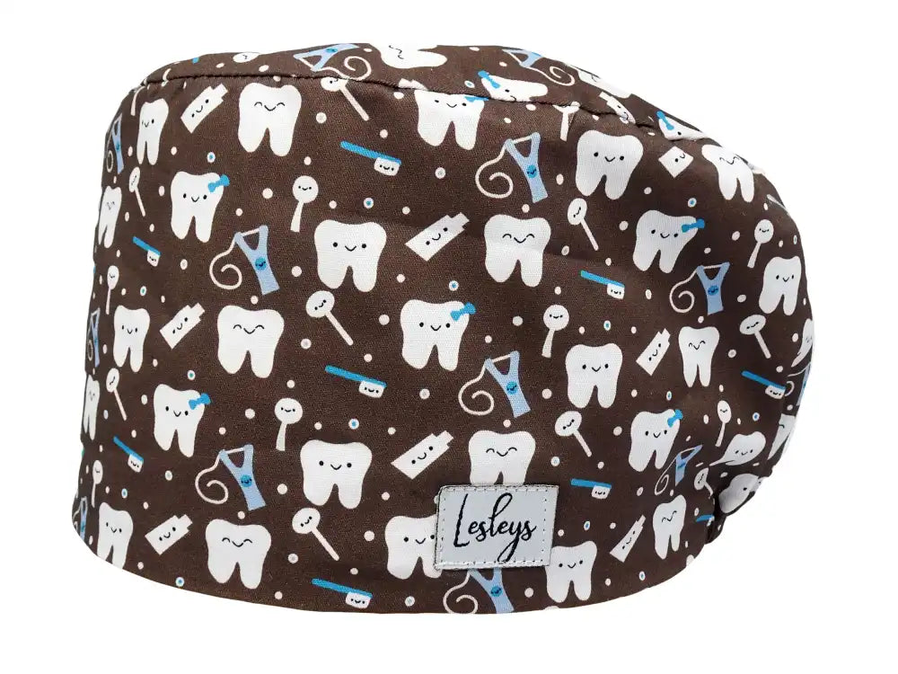 Komfort Stoff OP-Haube Zahnpflege für lange Haare aus Baumwolle - Lesleys
