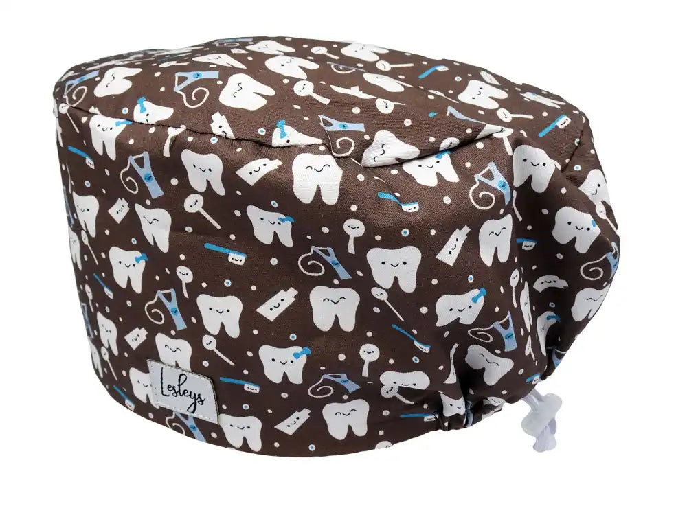 Komfort Stoff OP-Haube Zahnpflege für lange Haare aus Baumwolle - Lesleys