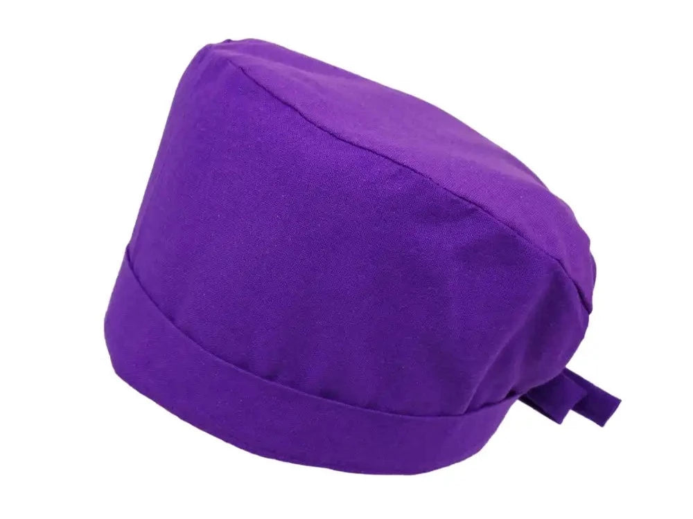 Lesleys OP-Haube für lange Haare Amethystlila - Stoff OP-Haube aus 100% Baumwolle