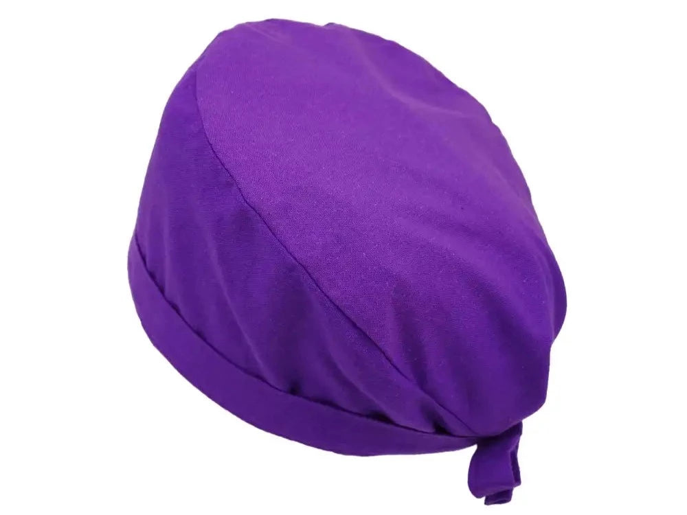 Lesleys OP-Haube für lange Haare Amethystlila - Stoff OP-Haube aus 100% Baumwolle