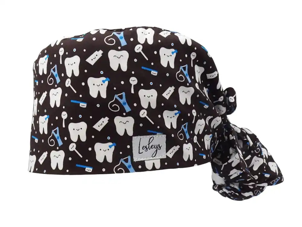 Ponytail Stoff OP-Haube Zahnpflege für lange Haare aus Baumwolle - Lesleys