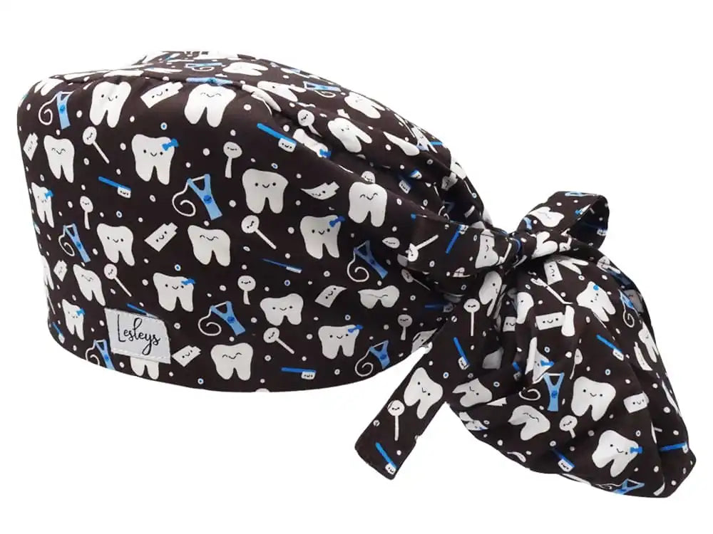 Ponytail Stoff OP-Haube Zahnpflege für lange Haare aus Baumwolle - Lesleys