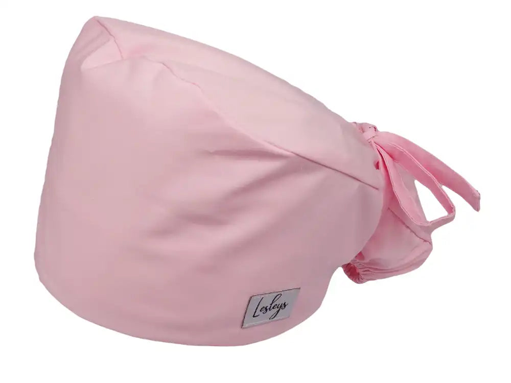 Ponytail Stoff OP-Haube Kunzitrosa für lange Haare aus Baumwolle - Lesleys