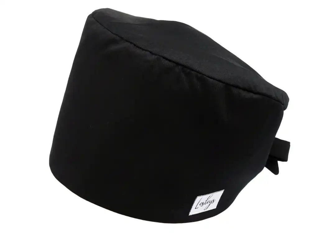 Bandana Stoff OP-Haube Onyxschwarz für kurze Haare aus Baumwolle - Lesleys