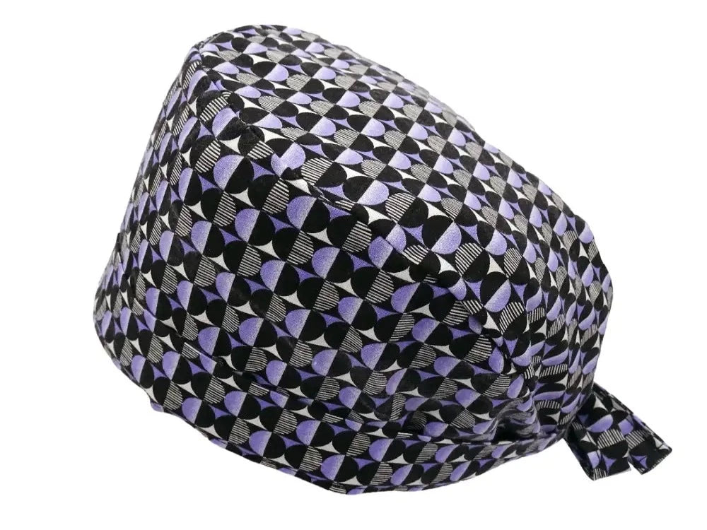 Lesleys OP-Haube für lange Haare Retro - Stoff OP-Haube aus 100% Baumwolle