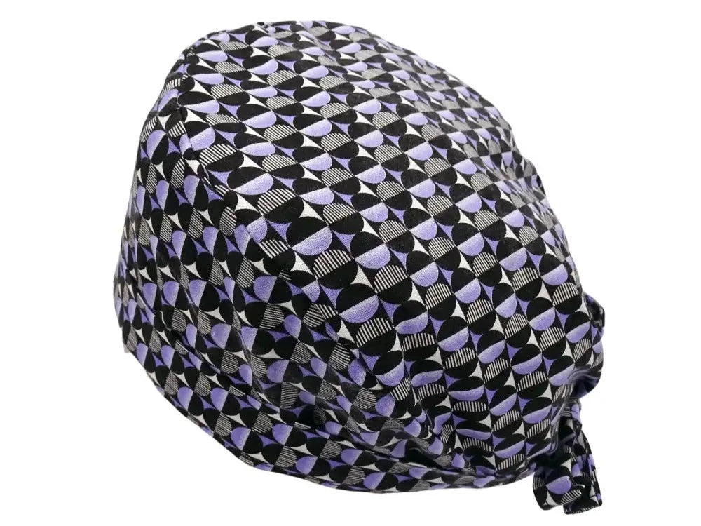 Lesleys OP-Haube für lange Haare Retro - Stoff OP-Haube aus 100% Baumwolle