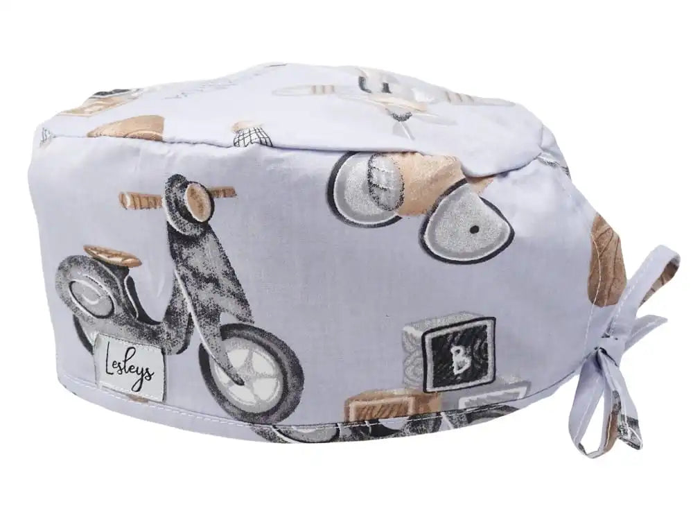 Stoff OP-Haube Retro Toys aus Baumwolle - Kurze Haare