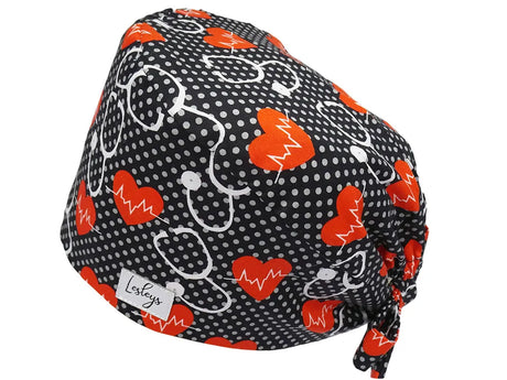 Bandana Stoff OP-Haube Stethoskop für kurze Haare aus Baumwolle - Lesleys