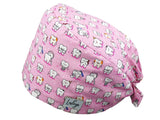 Bandana Stoff OP-Haube Zähnchen Rosa Zahnarzt