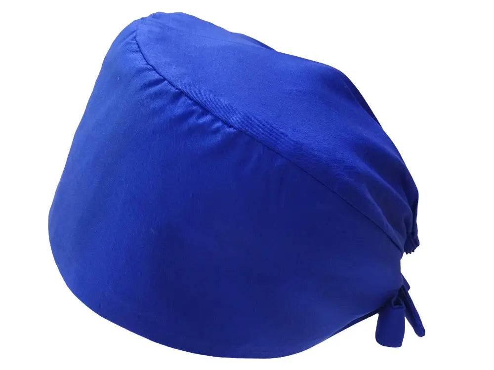Stoff OP-Haube Bandana Saphirblau aus Baumwolle