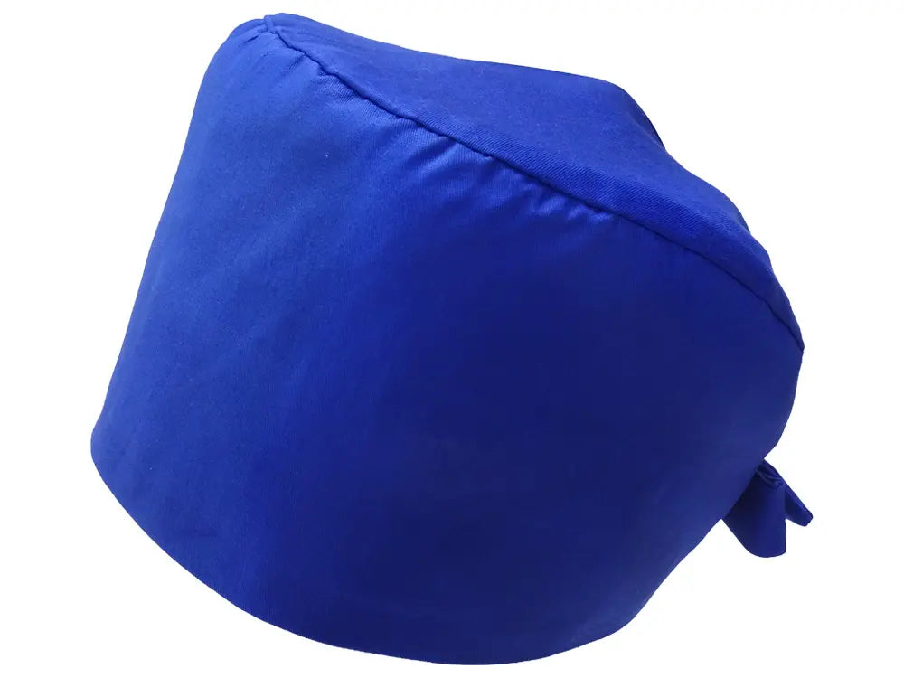 Stoff OP-Haube Bandana Saphirblau aus Baumwolle