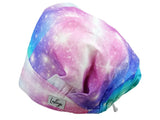 Barett Stoff OP-Haube Pink Space für lange Haare aus Baumwolle