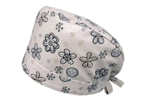 Lesleys OP-Haube für lange Haare Butterblume - Stoff OP-Haube aus 100% Baumwolle