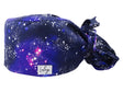 Stoff OP-Haube für lange Haare im Design - Galaxy