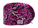 Pink Bloom - Stoff OP-Haube für langes Haar